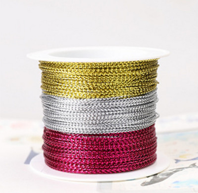 Šareno uže od 20 metara, 1 mm, zlatno/srebrno/crveno uže, navoj užeta, užeta, remena, vrpce, užeta, narukvica, izrada božićnog poklona
