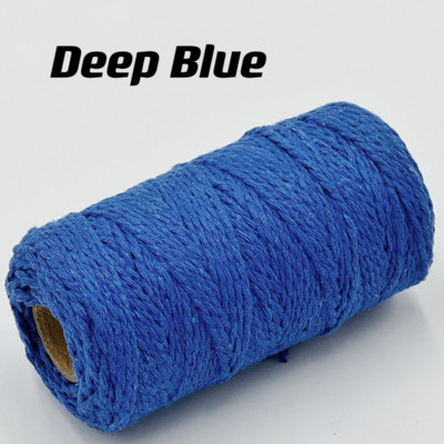 40 színválaszték Makramé zsinór 2 mm-es 100 méteres zsineg Makramé fonal Természetes pamut zsinór Tökéletes makramé kellékek barkácsolás kézműves zsinór