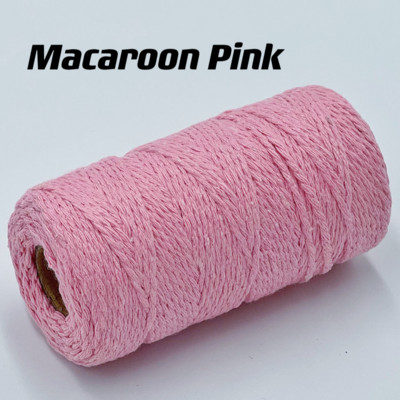 40 színválaszték Makramé zsinór 2 mm-es 100 méteres zsineg Makramé fonal Természetes pamut zsinór Tökéletes makramé kellékek barkácsolás kézműves zsinór