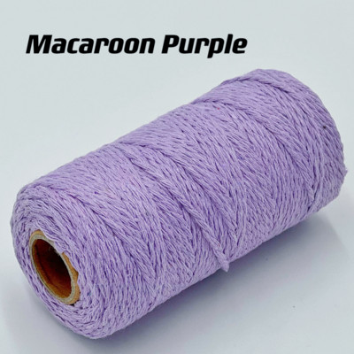 40 színválaszték Makramé zsinór 2 mm-es 100 méteres zsineg Makramé fonal Természetes pamut zsinór Tökéletes makramé kellékek barkácsolás kézműves zsinór