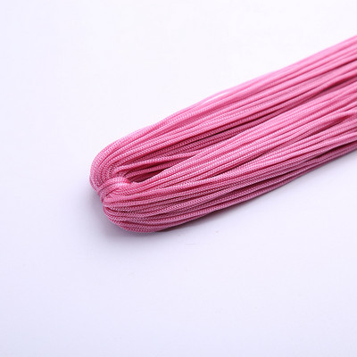 Raznobojni tanki svileni satenski najlonski konop, pleteni kabel, šuplja poliesterska pređa za izradu narukvica s kineskim čvorom