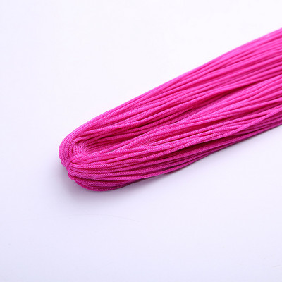 Raznobojni tanki svileni satenski najlonski konop, pleteni kabel, šuplja poliesterska pređa za izradu narukvica s kineskim čvorom