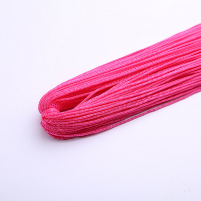 Raznobojni tanki svileni satenski najlonski konop, pleteni kabel, šuplja poliesterska pređa za izradu narukvica s kineskim čvorom