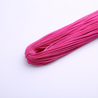 Raznobojni tanki svileni satenski najlonski konop, pleteni kabel, šuplja poliesterska pređa za izradu narukvica s kineskim čvorom