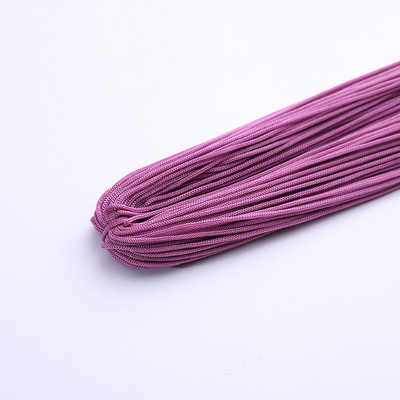 Raznobojni tanki svileni satenski najlonski konop, pleteni kabel, šuplja poliesterska pređa za izradu narukvica s kineskim čvorom