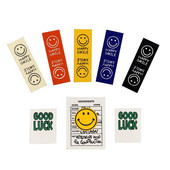 Naljepnice od tkanine Ručno izrađene naljepnice Preklopne oznake Uzorak osmijeha Ručno izrađene naljepnice za pletene kape Otisnute pamučno tkane šivane oznake 22120101