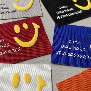 Ετικέτα Smiling Face Clothes Handmade Tags για Κέντημα Ρούχων Βαμβακερό Smiley Hand Made Label For Baby Hats Bags 22121401