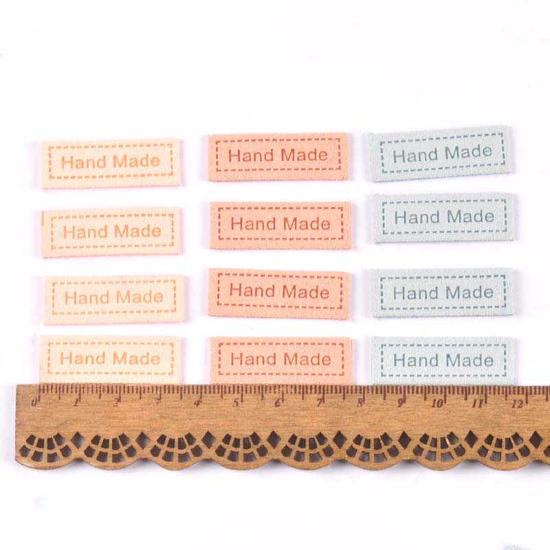 20 ks ručne vyrobených vzorovaných štítkov na oblečenie z vláknitých vlákien, reliéfnych štítkov, DIY vlajkových štítkov na odevy, šijacie príslušenstvo 12x35mm cp3034