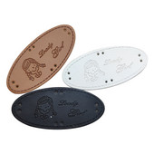 Etichete ovale din piele lucrate manual pentru fete minunate, pentru copii, pălărie, etichete din PU realizate manual pentru rochie de fată, rucsac, etichetă manuală pentru îmbrăcăminte