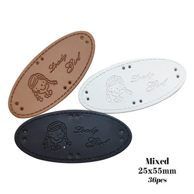 Etichete ovale din piele lucrate manual pentru fete minunate, pentru copii, pălărie, etichete din PU realizate manual pentru rochie de fată, rucsac, etichetă manuală pentru îmbrăcăminte