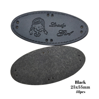 Etichete ovale din piele lucrate manual pentru fete minunate, pentru copii, pălărie, etichete din PU realizate manual pentru rochie de fată, rucsac, etichetă manuală pentru îmbrăcăminte