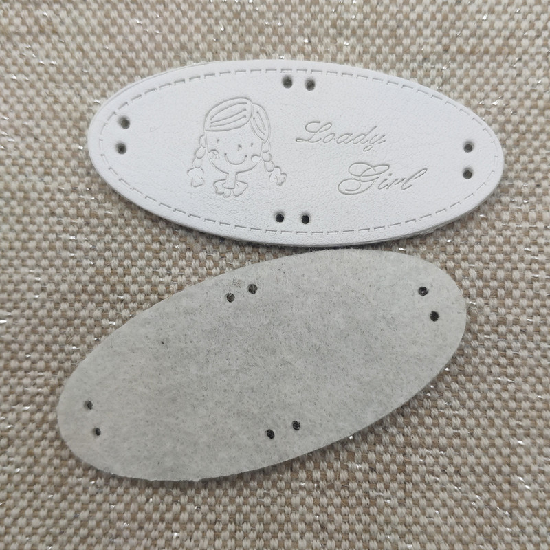 Etichete ovale din piele lucrate manual pentru fete minunate, pentru copii, pălărie, etichete din PU realizate manual pentru rochie de fată, rucsac, etichetă manuală pentru îmbrăcăminte