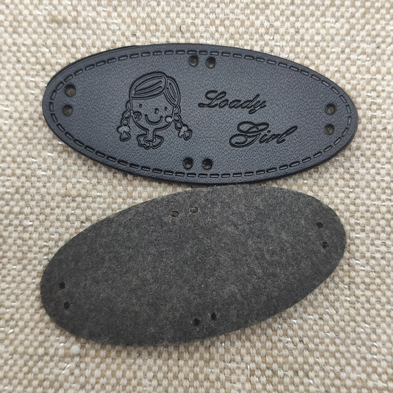 Etichete ovale din piele lucrate manual pentru fete minunate, pentru copii, pălărie, etichete din PU realizate manual pentru rochie de fată, rucsac, etichetă manuală pentru îmbrăcăminte