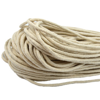 10 метра 1,5 мм 2 мм 2,5 мм 3 мм 3,5 мм 4 мм памучно въже Сурово-бяло плетено въже за макраме Направи си сам ръчно изработена декорация Консумативи за теглене
