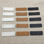 48Pcs Pu kožne ručno izrađene etikete za odjeću za šivanje Ručni dodaci za odjeću Kožne ručno izrađene oznake za poklon etiketu