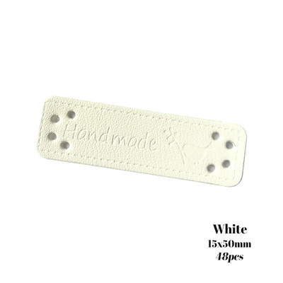 48Pcs Pu kožne ručno izrađene etikete za odjeću za šivanje Ručni dodaci za odjeću Kožne ručno izrađene oznake za poklon etiketu
