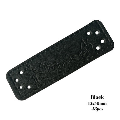 48Pcs Pu kožne ručno izrađene etikete za odjeću za šivanje Ručni dodaci za odjeću Kožne ručno izrađene oznake za poklon etiketu