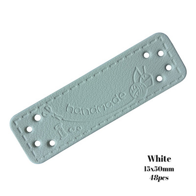 48Pcs Pu kožne ručno izrađene etikete za odjeću za šivanje Ručni dodaci za odjeću Kožne ručno izrađene oznake za poklon etiketu