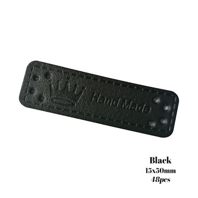 48Pcs Pu kožne ručno izrađene etikete za odjeću za šivanje Ručni dodaci za odjeću Kožne ručno izrađene oznake za poklon etiketu