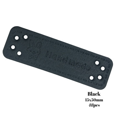 48Pcs Pu kožne ručno izrađene etikete za odjeću za šivanje Ručni dodaci za odjeću Kožne ručno izrađene oznake za poklon etiketu