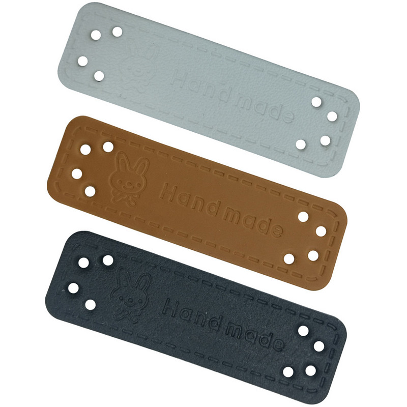 48Pcs Pu kožne ručno izrađene etikete za odjeću za šivanje Ručni dodaci za odjeću Kožne ručno izrađene oznake za poklon etiketu