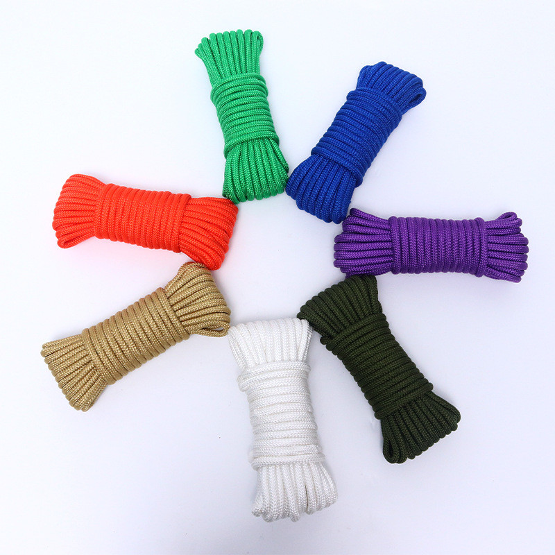 10 metrov/sada 4 mm pevná padáková šnúra na krk, lano Mil Spec, jednovláknové lano, lezenie, kempingové, prežitie, paracord