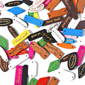 50 komada 2 rupe Geometrijski drveni gumbi sa znakovima prikladni za šivanje i albume DIY šeširi Torbe za odjeću Dodaci za šivanje