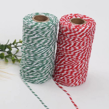 2 мм памучен шнур за макраме Канап от юта Въже за макраме за опаковане на подаръци Коледна сватбена украса
