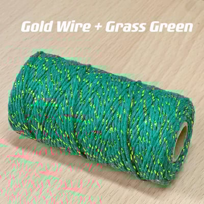 2 mm Macrame pamučni kabel Konop od jute Konop Makrame konop za pakiranje darova Zidni božićni ukrasi za vjenčanje