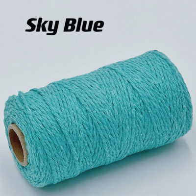 2 mm Macrame pamučni kabel Konop od jute Konop Makrame konop za pakiranje darova Zidni božićni ukrasi za vjenčanje