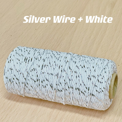 2 mm Macrame pamučni kabel Konop od jute Konop Makrame konop za pakiranje darova Zidni božićni ukrasi za vjenčanje