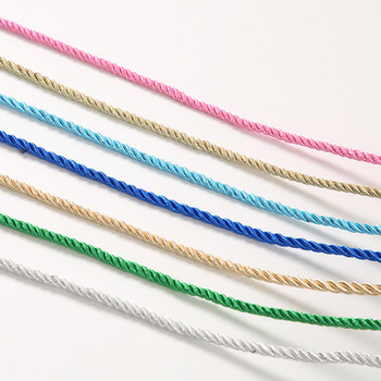 5 метра 3 мм цветно тринишково въже Полипропиленово въже Аксесоари за декорация на дома Въже за гривна Рустик домашен декор