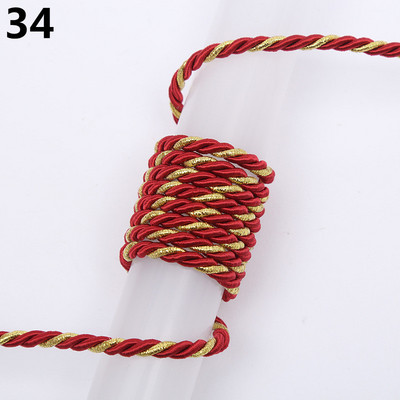 5 meetrit 3 mm värvi Kolmeharuline köis Polüpropüleenist köis Kodukaunistuse tarvikud Käevõru jaoks Rustikaalne kodukaunistus