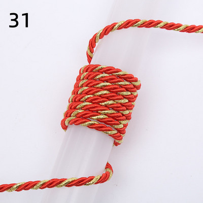 5 meetrit 3 mm värvi Kolmeharuline köis Polüpropüleenist köis Kodukaunistuse tarvikud Käevõru jaoks Rustikaalne kodukaunistus