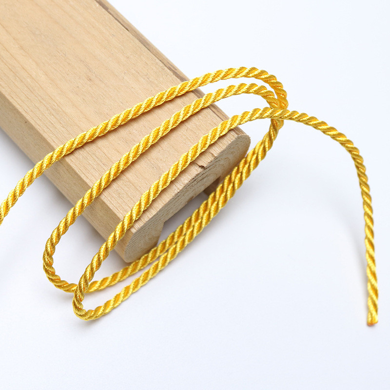 5 meetrit 3 mm värvi Kolmeharuline köis Polüpropüleenist köis Kodukaunistuse tarvikud Käevõru jaoks Rustikaalne kodukaunistus