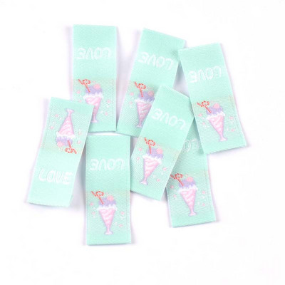 50 db Kastély/Léggömb/Szerelem hímzés Mosható ápolási címke varráshoz Kiegészítők Ruhatáskák Kézzel készített kellékek Ruhacímke C3501