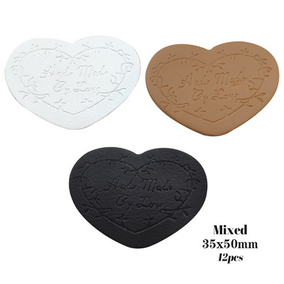 Ručno izrađene od ljubavi sa naljepnicama u obliku srca za prijateljstvo Poklon kožne ručno izrađene naljepnice sa srcem za ljubavnika, torba Ručno izrađena naljepnica za šivanje