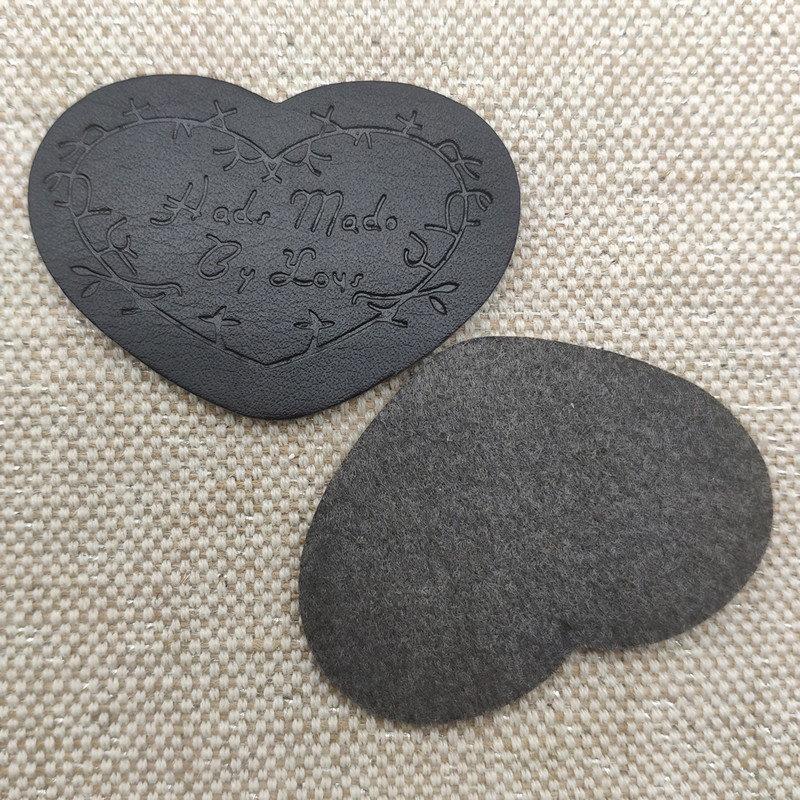Ručno izrađene od ljubavi sa naljepnicama u obliku srca za prijateljstvo Poklon kožne ručno izrađene naljepnice sa srcem za ljubavnika, torba Ručno izrađena naljepnica za šivanje