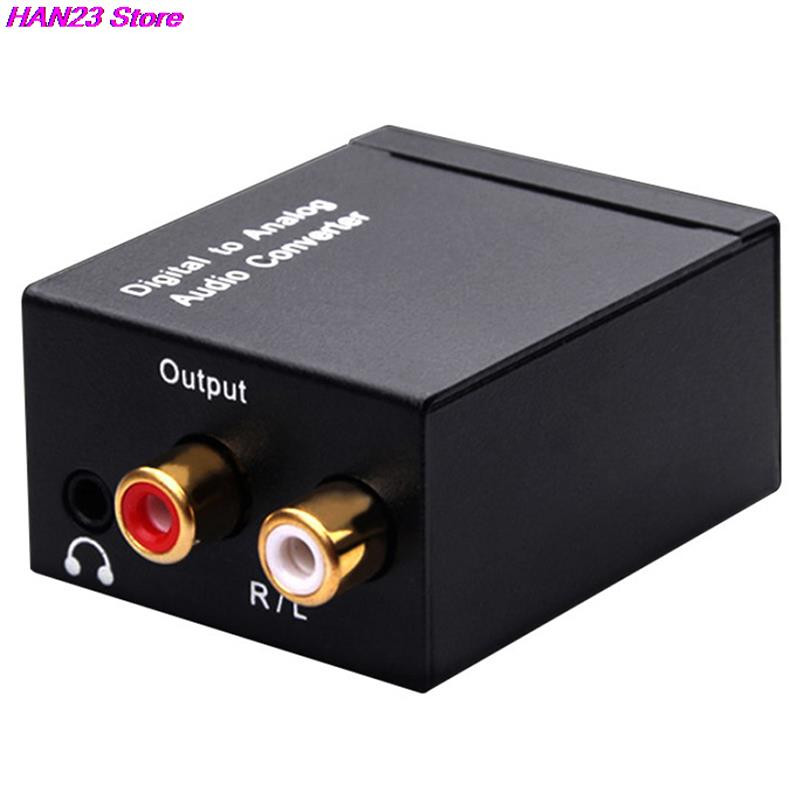 Protable 3,5 Mm pistikupesa koaksiaalne optiline fiiber digitaal-analoogheli Aux Rca L / R konverter Spdif digitaalse heli dekoodri võimendi