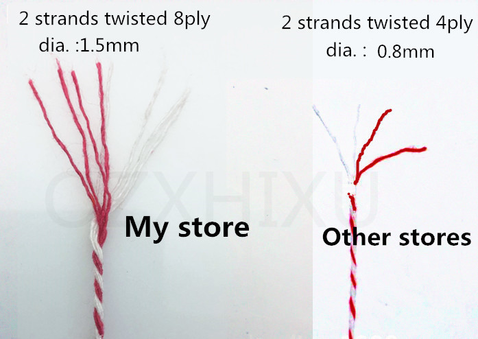 Visokokvalitetni 1 kolut od 100 metara, 2 sloja, pamuk, konopac, konopac, konopac, rustikalni seoski obrt, 16 boja AA7644