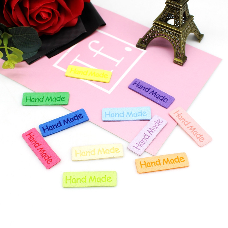 30kom/lot Ručno izrađena naljepnica za odjeću Ručno izrađena naljepnica Vlaknasta kožna naljepnica DIY šeširi Torbe Naljepnica s imenom Dodaci za šivanje 54*15MM