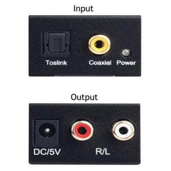 Grwibeou Bluetooth ψηφιακό σε αναλογικό μετατροπέα ήχου Ενισχυτής προσαρμογέας αποκωδικοποιητής οπτικής ίνας ομοαξονικό σήμα σε αναλογικό DAC Spdif