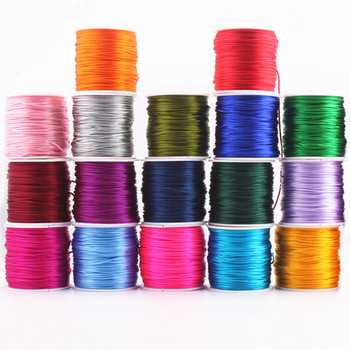 Безплатна доставка 55M/ролка 1,5 MM едноцветен найлонов сатен Китайски шнур за възли Въже за мъниста Въже за занаятчийски шнурове