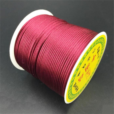 Livrare gratuită 55 m/rolă 1,5 mm culoare solidă nailon satinat chinezesc snur de înnodare mărgele șir frânghie pentru snururi de artizanat