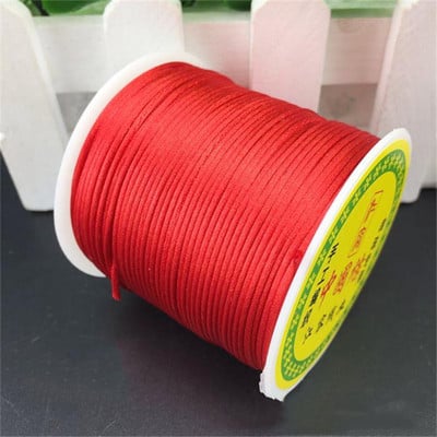 Livrare gratuită 55 m/rolă 1,5 mm culoare solidă nailon satinat chinezesc snur de înnodare mărgele șir frânghie pentru snururi de artizanat