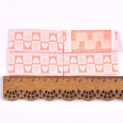 Vegyes szívmintás 50db, kézzel készített szövött címke ruhaápolási címkék rajzfilm cipők táskák ruhacímkék 48x20 mm CP3531