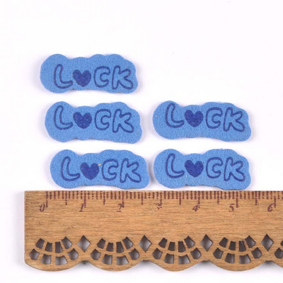 50Pcs Luck PU kožne naljepnice s reljefnim oznakama DIY naljepnica sa zastavom za pribor za šivanje odjeće 25x10mm cp3507