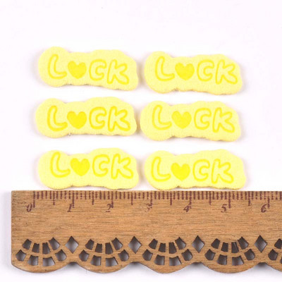 50Pcs Luck PU kožne naljepnice s reljefnim oznakama DIY naljepnica sa zastavom za pribor za šivanje odjeće 25x10mm cp3507