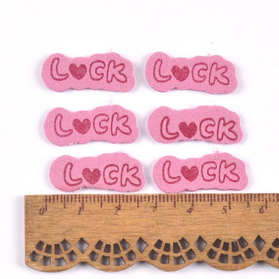 50Pcs Luck PU kožne naljepnice s reljefnim oznakama DIY naljepnica sa zastavom za pribor za šivanje odjeće 25x10mm cp3507
