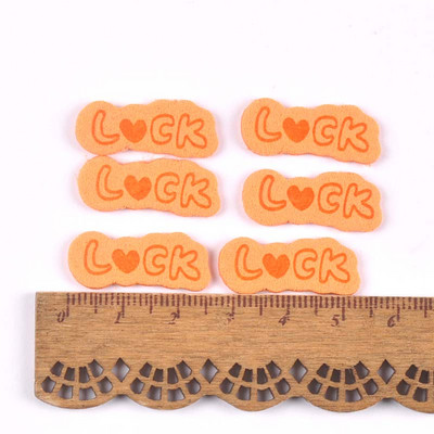 50Pcs Luck PU kožne naljepnice s reljefnim oznakama DIY naljepnica sa zastavom za pribor za šivanje odjeće 25x10mm cp3507